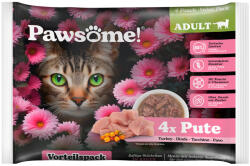  Pawsome 8x85g Pawsome Adult Cat Pulyka nedves macskatáp