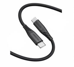 SWISSTEN 71532010 Soft Silicone USB Type-C Apa - USB Type-C Apa Adat és Töltő Kábel - Fekete 1.5m