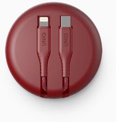 Uniq Halo USB-C Apa - Lightning Apa Adat- és Töltőkábel 1.2m - Piros (UNI000007-0)