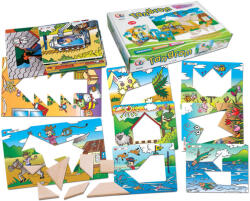 Child Friends Tangram készlet színes háttérrel - fajáték (5245)