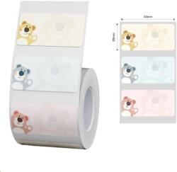 NIIMBOT címkék a kábelekhez T A2A78838501, 40x20mm 320db Teddy mackók a B21, B21S, B3, B1S esetében (A2A78838501)