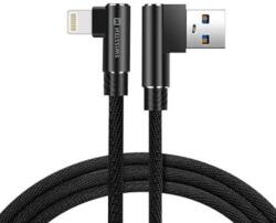 SWISSTEN Arcade USB-A Apa - Lightning Apa 2.0 Adat és Töltő Kábel - Fekete 1.2m
