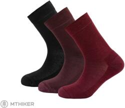 Devold Daily Merino Medium női zokni, 3 pár, beetroot mix (EU 36-40)