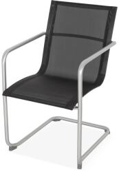  Scaun dining ESSEN lungime 52.5 latime 62 inaltime 85 gri cu negru (TPW4247)