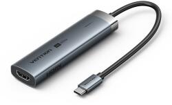 Vention 5-in-1 USB-C to HDMI / 3x USB 3.0 / USB-C / PD Docking Station 0.15M Gray Aluminum Alloy Typ (TGMHB)