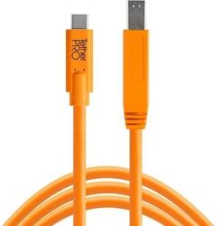 Tether Tools TetherPro USB-C Apa - USB-B Apa Adapter Kábel 4.6m - Narancs