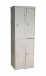 Duro Mont Dulap asamblat pentru vestiar DURO MONT, 4 compartimente, incuietoare cilindrica, gri/gri M116607