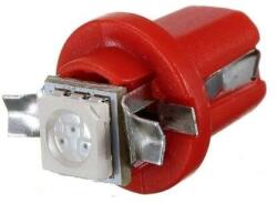  LED Izzó - B8.5 - Piros - 12V 1W SMD (ALT.2-B8.5/1SMD-Piros)