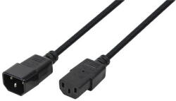LogiLink Tápkábel hosszabbító, IEC C14 - IEC C13, fekete, 3 m (CP110)
