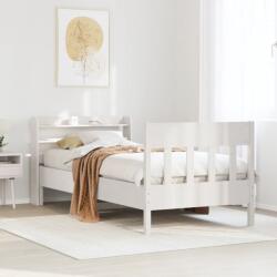 vidaXL fehér tömör fenyőfa ágy matrac nélkül 90 x 200 cm (3307015)