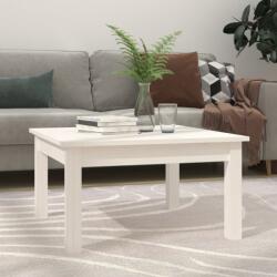 vidaXL fehér tömör fenyőfa dohányzóasztal 55 x 55 x 30 cm (814230)