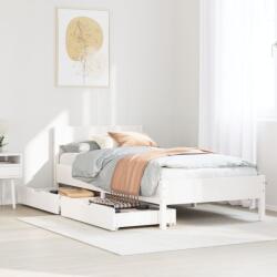 vidaXL fehér tömör fenyőfa ágy matrac nélkül 75 x 190 cm (3301774)