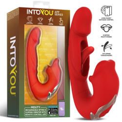 INTOYOU Mouty vibrátor, mozgó szárrésszel és csiklóizgatóval (APP-os) - ovszer-vasarlas