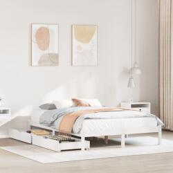 vidaXL fehér tömör fenyőfa ágy matrac nélkül 120 x 190 cm (3301425)