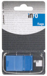 Info Notes Jelölőcímke 25x43mm, 50lap, műanyag, Info Notes Info Flags kék (7728-36) - haztartasibolt