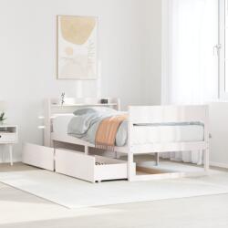 vidaXL fehér tömör fenyőfa ágy matrac nélkül 90 x 200 cm (3307132)