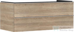 Hansgrohe XELU Q 118x57 cm-es 2 fiókos fali szekrény pulthoz, króm fogantyúval, természetes tölgy 54084000 (54084000)