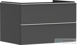 Hansgrohe XELU Q 78x57 cm-es 2 fiókos fali szekrény pulthoz, matt fehér fogantyúval, matt gyémántszürke 54075700 (54075700)
