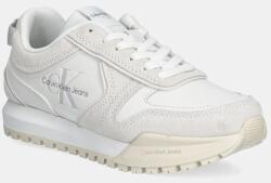 Calvin Klein bőr sportcipő TOOTHY RUNNER IRREGULAR LINES W bézs - bézs Női 40