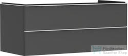 Hansgrohe XELU Q 118x57 cm-es 2 fiókos fali szekrény pulthoz, matt fehér fogantyúval, matt gyémántszürke 54083700 (54083700)