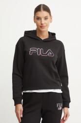 Fila felső Lorca fekete, női, nyomott mintás, kapucnis, FAW0915 - fekete XS