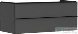 Hansgrohe XELU Q 118x57 cm-es 2 fiókos fali szekrény pulthoz, matt fekete fogantyúval, matt gyémántszürke 54083670 (54083670)