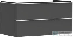 Hansgrohe XELU Q 98x57 cm-es 2 fiókos fali szekrény pulthoz, matt fehér fogantyúval, matt gyémántszürke 54079700 (54079700)