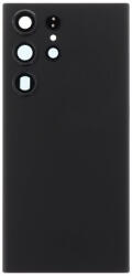 Samsung S918 Galaxy S23 Ultra akkufedél (hátlap) kamera lencsével és ragasztóval, fekete (gyári)