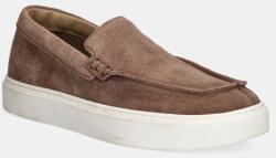 Calvin Klein velúr mokaszin MOCCASIN SUEDE barna, férfi, HM0HM01794 - barna Férfi 40