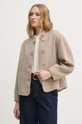 Hoss Intropia gyapjú dzseki bézs, átmeneti, oversize, 5438452 - bézs L