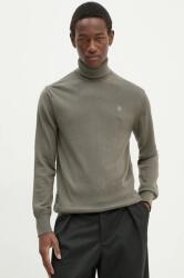 G-Star RAW gyapjú pulóver könnyű, férfi, zöld, garbónyakú, D25177-D847 - zöld S
