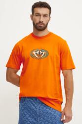 adidas Originals pamut póló narancssárga, férfi, nyomott mintás, JM0480 - narancssárga M