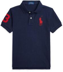 Ralph Lauren gyerek pamut póló sötétkék, nyomott mintás, 322703635100 - sötétkék 124-134