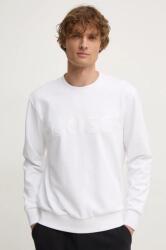 HUGO BOSS pamut melegítőfelső fehér, férfi, nyomott mintás, 50524360 - fehér XL