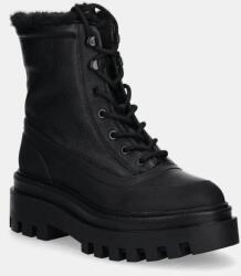 Calvin Klein Jeans bokacsizma FLATFORM LACE UP BOOT PADDED fekete, női, téliesített, platformos, YW0YW01557 - fekete Női 40