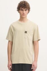 Superdry pamut póló bézs, férfi, sima, M1012079A-2LH - bézs L