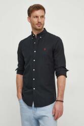 Ralph Lauren ing férfi, legombolt galléros, fekete, slim - fekete XXL