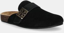 Tory Burch papucs velúrból Mellow Mule fekete, női, 154446-006 - fekete Női 36