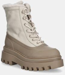 Calvin Klein Jeans bokacsizma FLATFORM LACE UP BOOT PADDED bézs, női, téliesített, platformos, YW0YW01557 - bézs Női 41