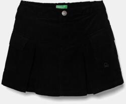 Benetton gyerek kordbársony szoknya fekete, mini, egyenes, 4O5GC0021 - fekete 168