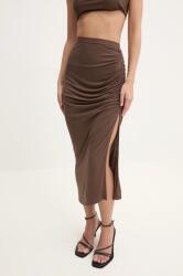 Rick Owens Lilies szoknya barna, midi, ceruza fazonú, LI02D5310RV - barna 34