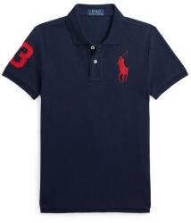 Ralph Lauren gyerek pamut póló sötétkék, nyomott mintás, 323708861113 - sötétkék 150-161