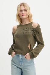 MM6 Maison Margiela gyapjú pulóver könnyű, női, zöld, S62NH0034. M13071 - zöld L