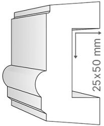 ANRO Kábelcsatorna takaró díszléc KCS-02 (25x50 mm) (KCS-02 (25x50 mm))