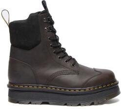 Dr. Martens bőr bakancs Zebzag 8 Tie szürke, női, enyhén téliesített, platformos, DM32116733 - barna Női 40