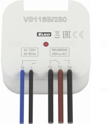 ELKO EP VS-116B/ 230V - segédrelé, dobozba szerelhető, piros LED fénnyel, Elko Ep, 4754 (4754)