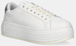 Calvin Klein bőr sportcipő BOLD FLATF LOW MIX OHB fehér, YW0YW01632 - fehér Női 41