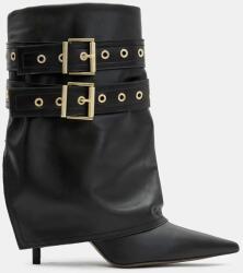 AllSaints bőr csizma Dua Boot fekete, női, tűsarkú, W159FB - fekete Női 38