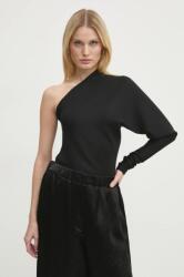 Rick Owens Lilies felső fekete, női, sima, LI02D5220NEOS - fekete 40