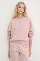 HUGO BOSS pamut melegítőfelső rózsaszín, női, sima, 50527463 - rózsaszín M